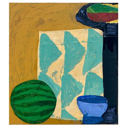 MELON, BLUE BOWL, MANGO, by Rosa Roberts